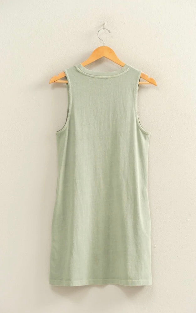 Sage Ease Tank Dress