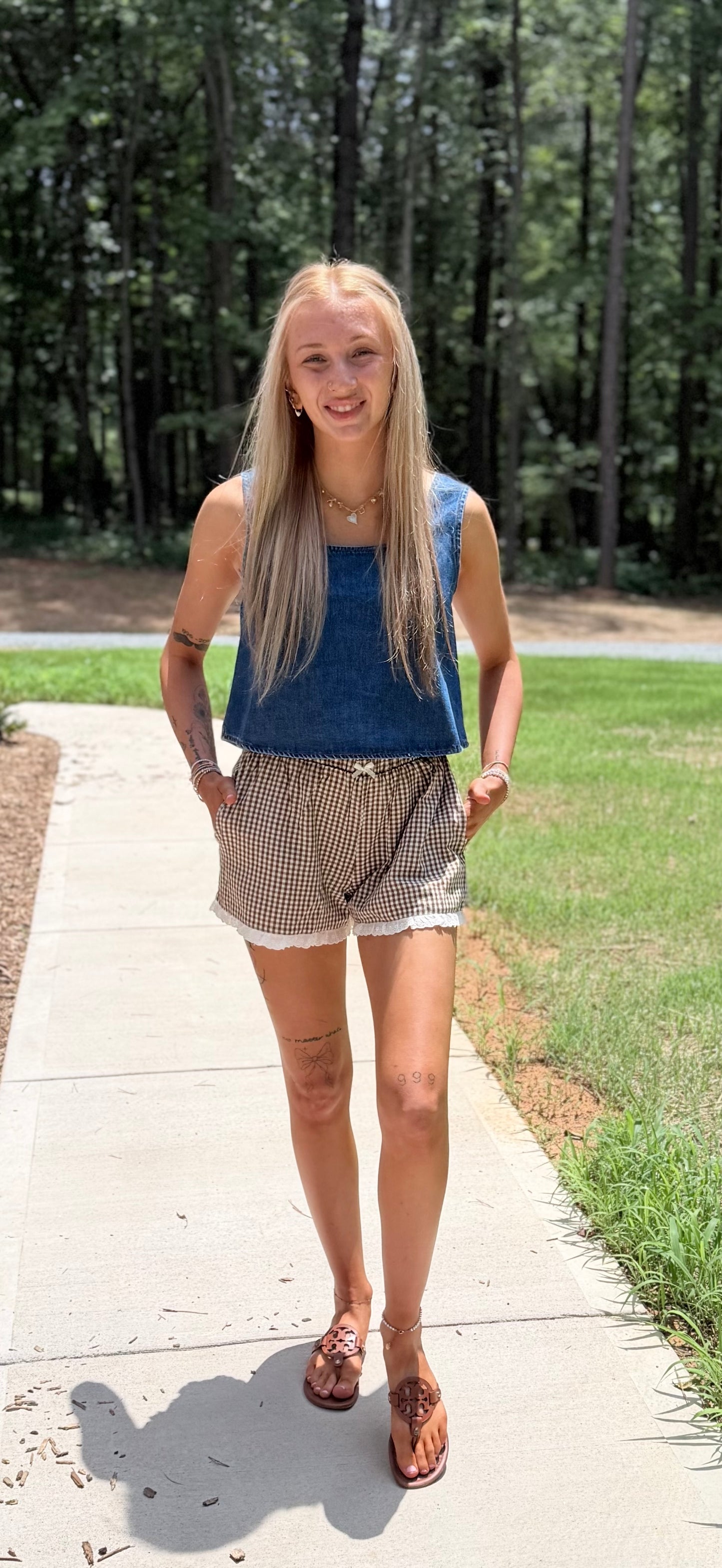 The Harper Button Back Top