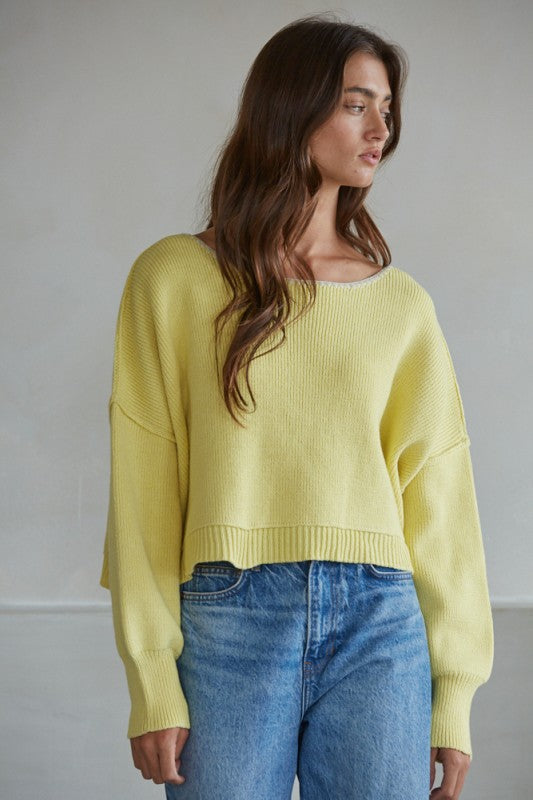 Golden Hour Ribbed Pullover