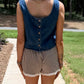 The Harper Button Back Top