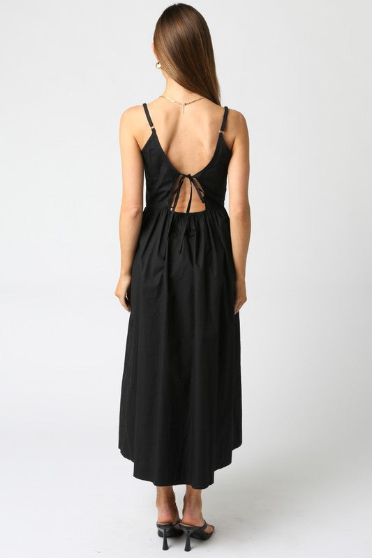 Midnight Bow Midi Dress