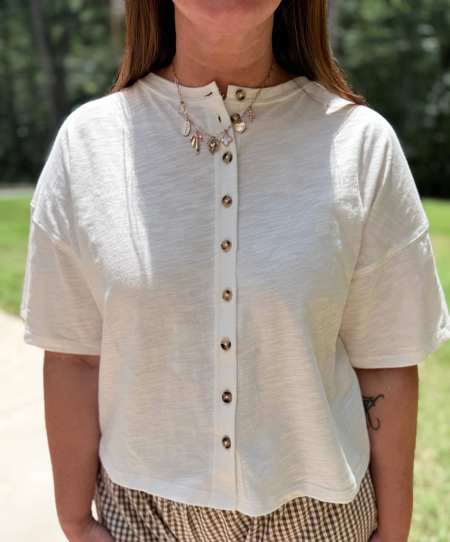 The Sutton Button Top