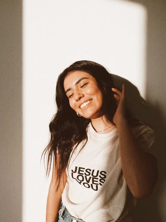 Jesus Loves You - Neutral with Black lettering
