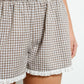 Roxanne Plaid Ruffle Shorts