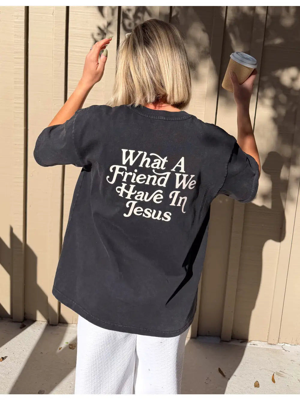What A Friend We Have In Jesus Charcoal Tee