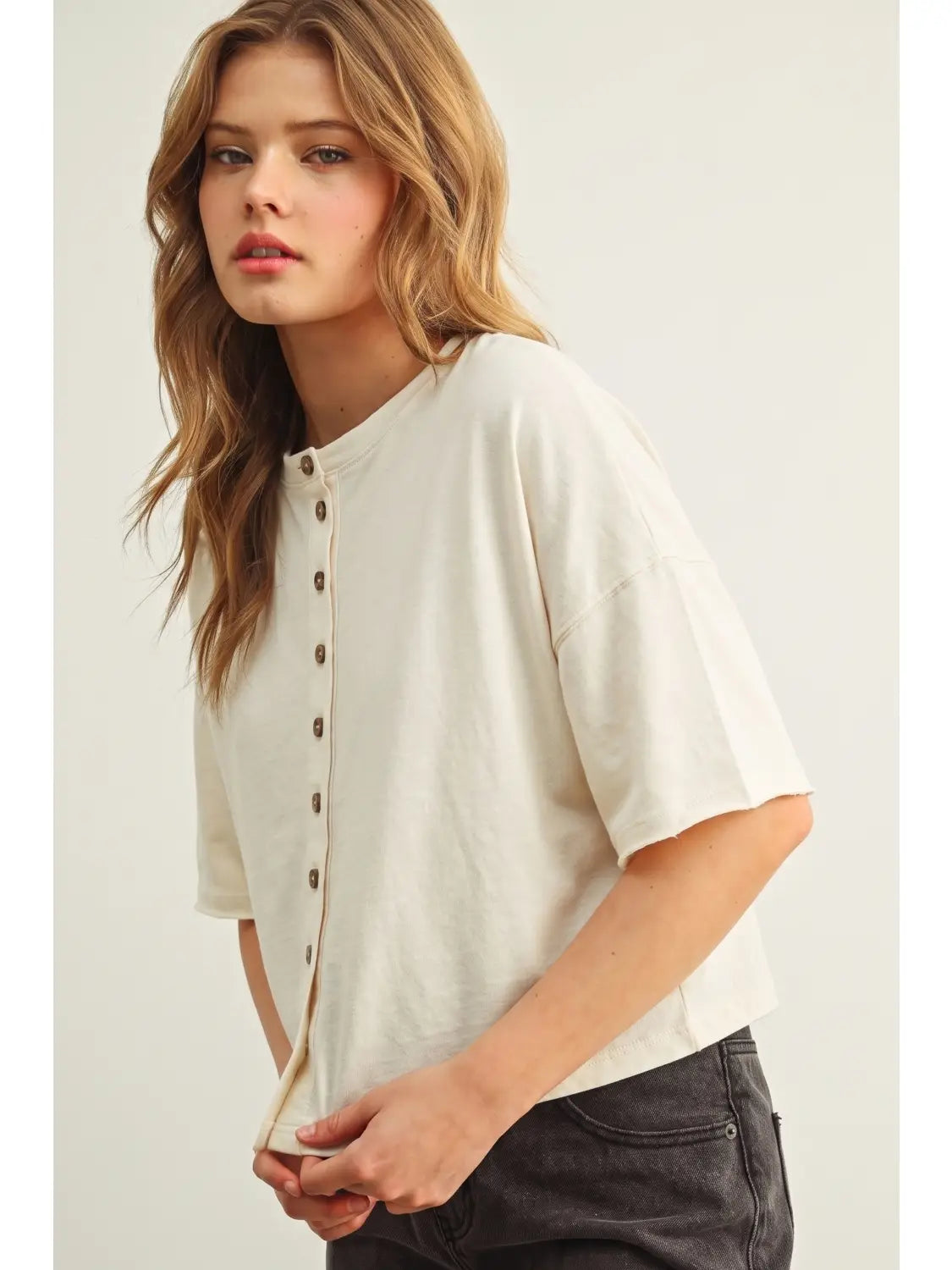 The Sutton Button Top