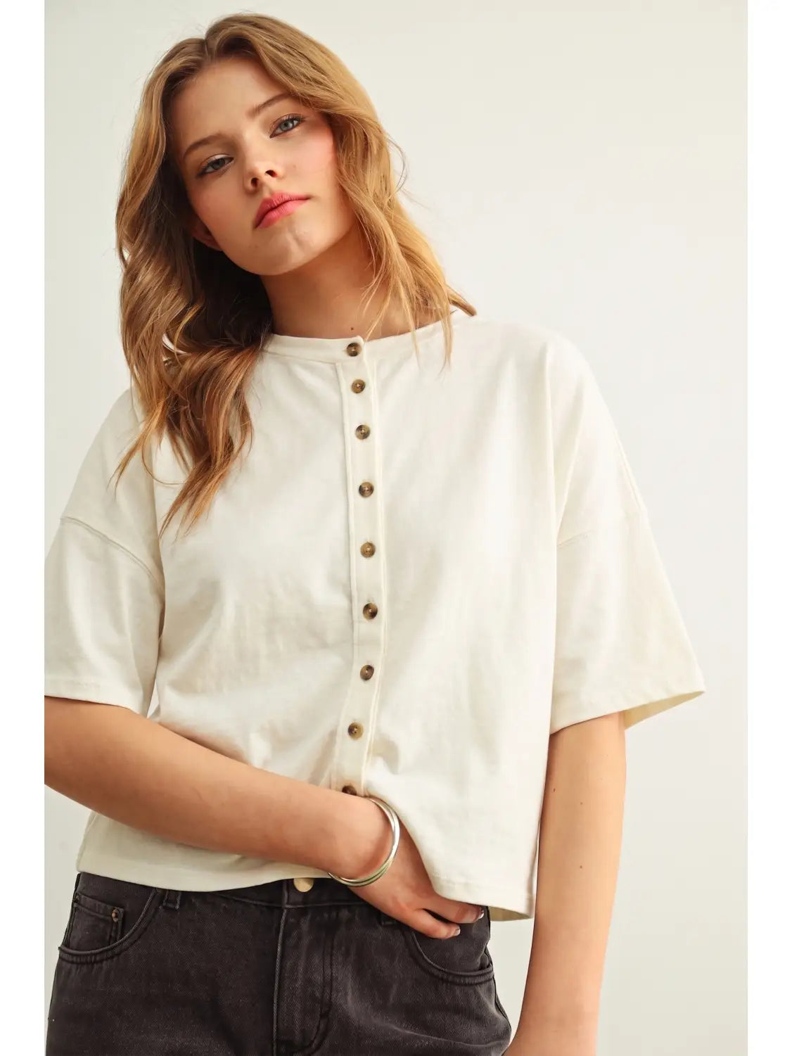The Sutton Button Top